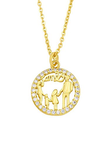 Brass Cubic Zirconia Tree Vintage Necklace