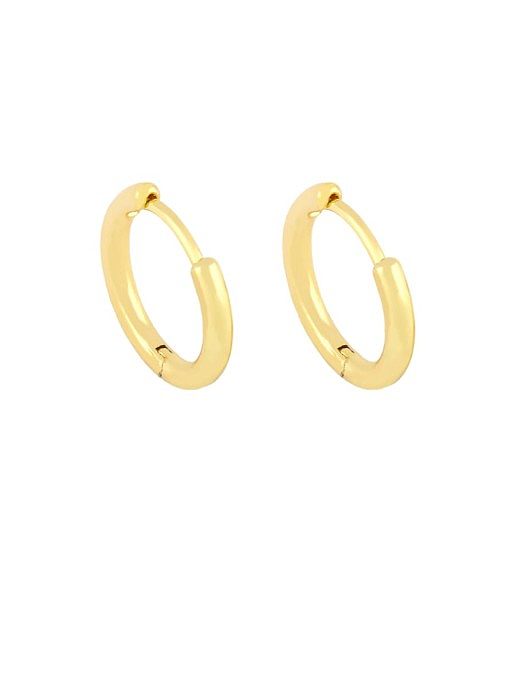 Brass Heart Minimalist Huggie Earring