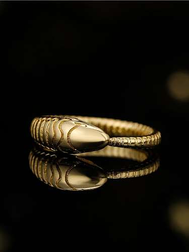 خاتم خمر من النحاس الأصفر على شكل ثعبان