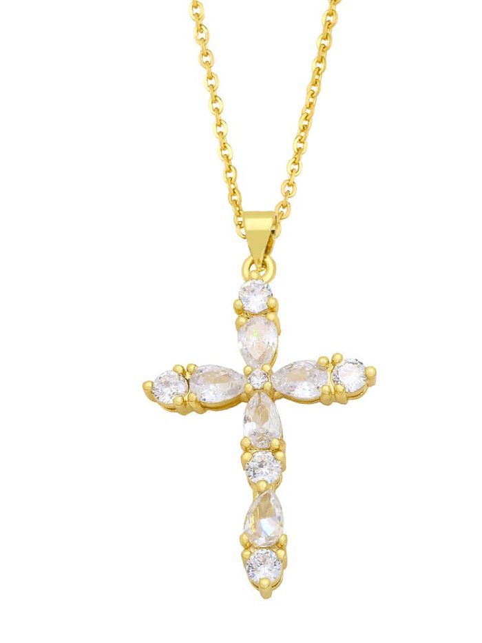 Brass Cubic Zirconia Locket Vintage Necklace
