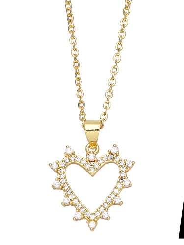 Brass Cubic Zirconia Water Drop Vintage Necklace