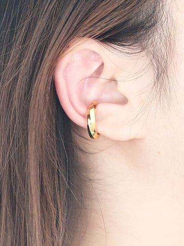 Brass Geometric Minimalist Stud Earring