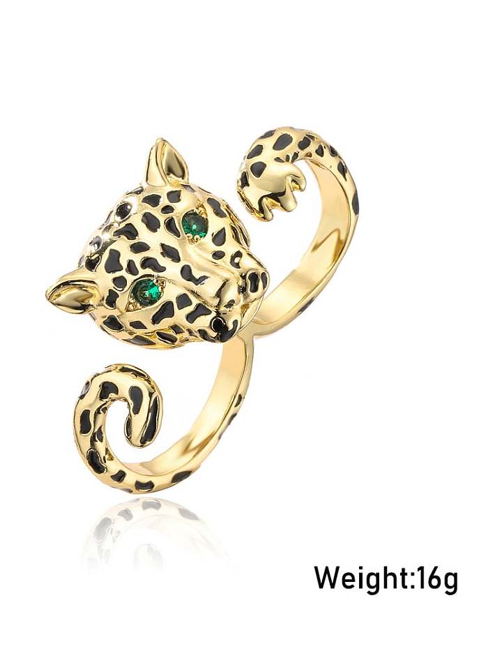Brass leopard Vintage Band Ring