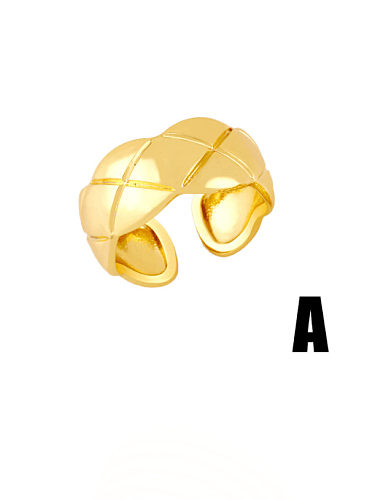 Brass Smooth Geometric Vintage Band Ring