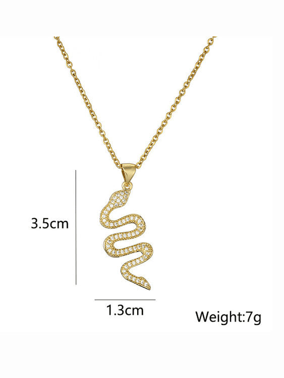 Brass Snake Vintage Necklace