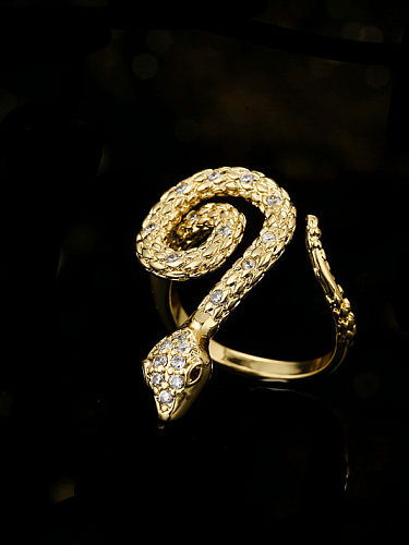 Brass Snake Vintage Band Ring