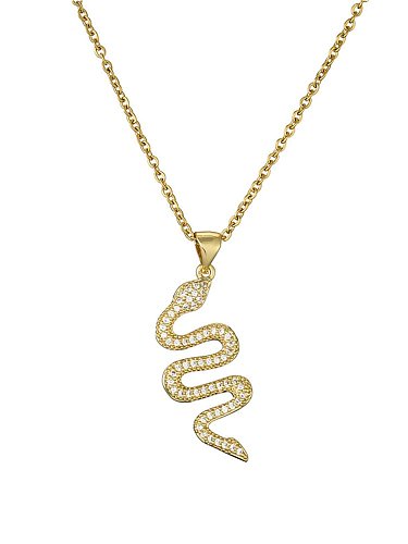 Collier Vintage Serpent en Laiton