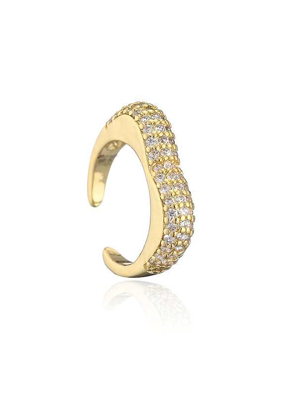 Brass Cubic Zirconia Geometric Vintage Single Earring