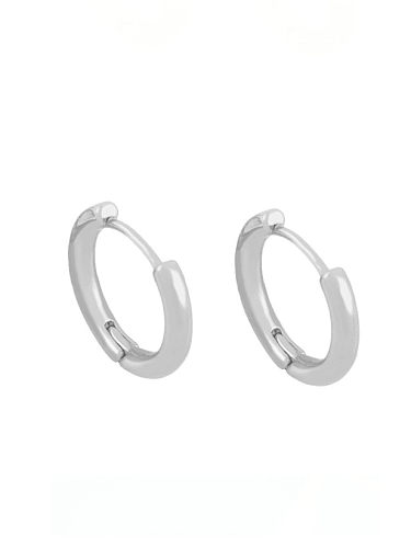 Brass Round Minimalist Huggie Earring