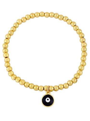 Bracelet perlé en perles de laiton émail fleur hip hop