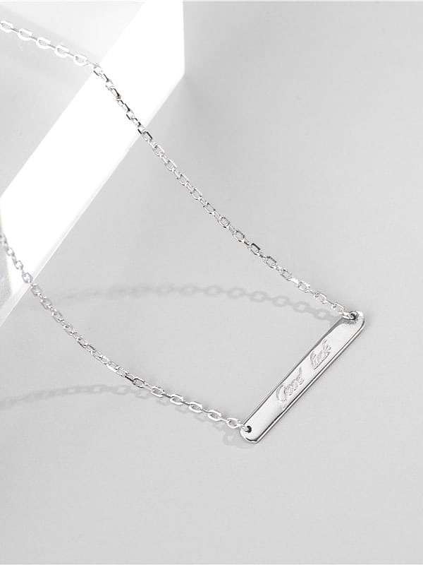 Geometrische minimalistische Halskette aus 925er Sterlingsilber