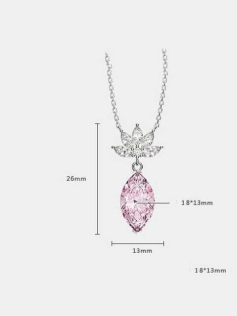 925 Sterling Silber High Carbon Diamant Wassertropfen Luxus Halskette