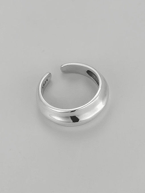 925 Sterling Silver Smooth Geometric Band Ring