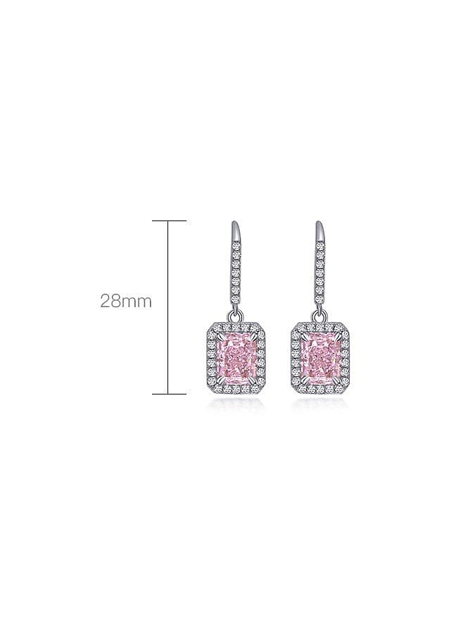 925 Sterling Silver High Carbon Diamond Geometric Luxury Earring