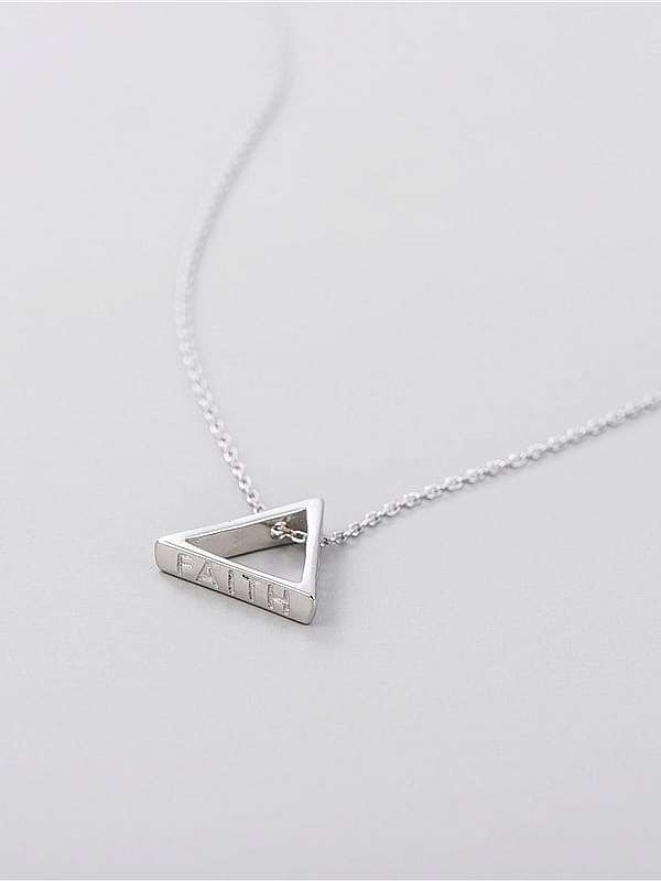Collier minimaliste triangle en argent sterling 925