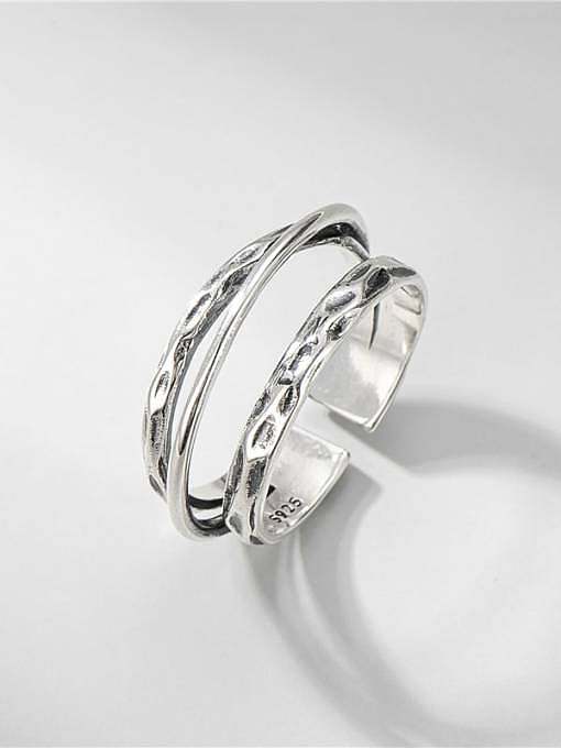 925 Sterling Silver Geometric Vintage Stackable Ring