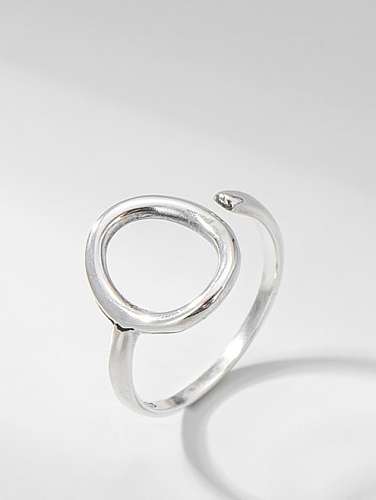 Bague minimaliste géométrique en argent sterling 925