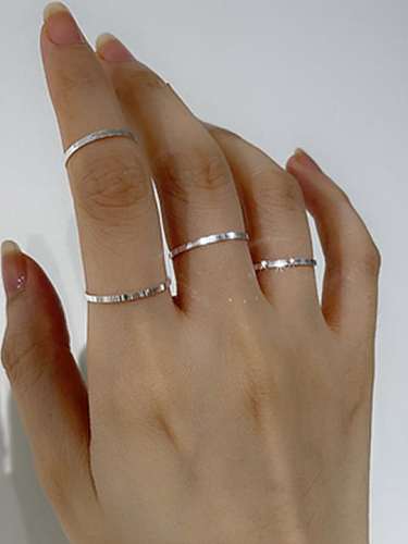 925 Sterling Silver Round Minimalist Band Ring