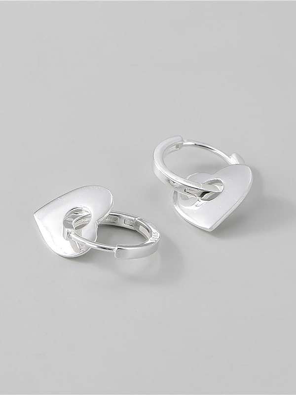Minimalistischer Huggie-Ohrring mit Herz aus 925er Sterlingsilber