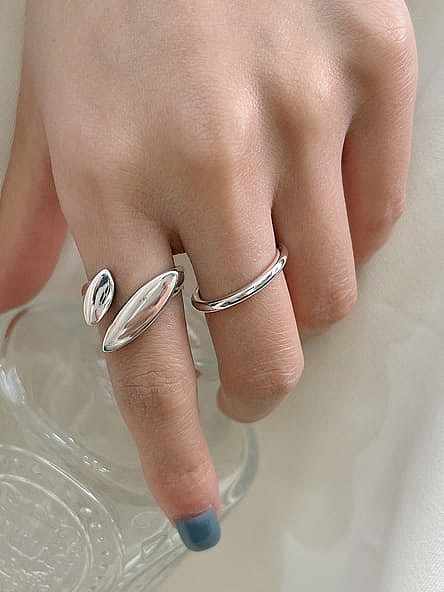 Bague vintage goutte d'eau en argent sterling 925