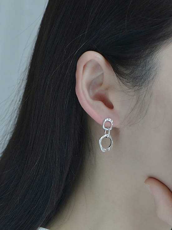 925 Sterling Silver Geometric Minimalist Drop Earring