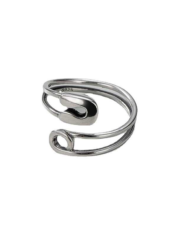 925 Sterling Silver Geometric Vintage Stackable Ring