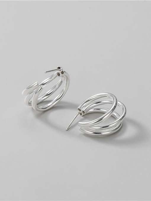 925 Sterling Silver Geometric Minimalist Stud Earring