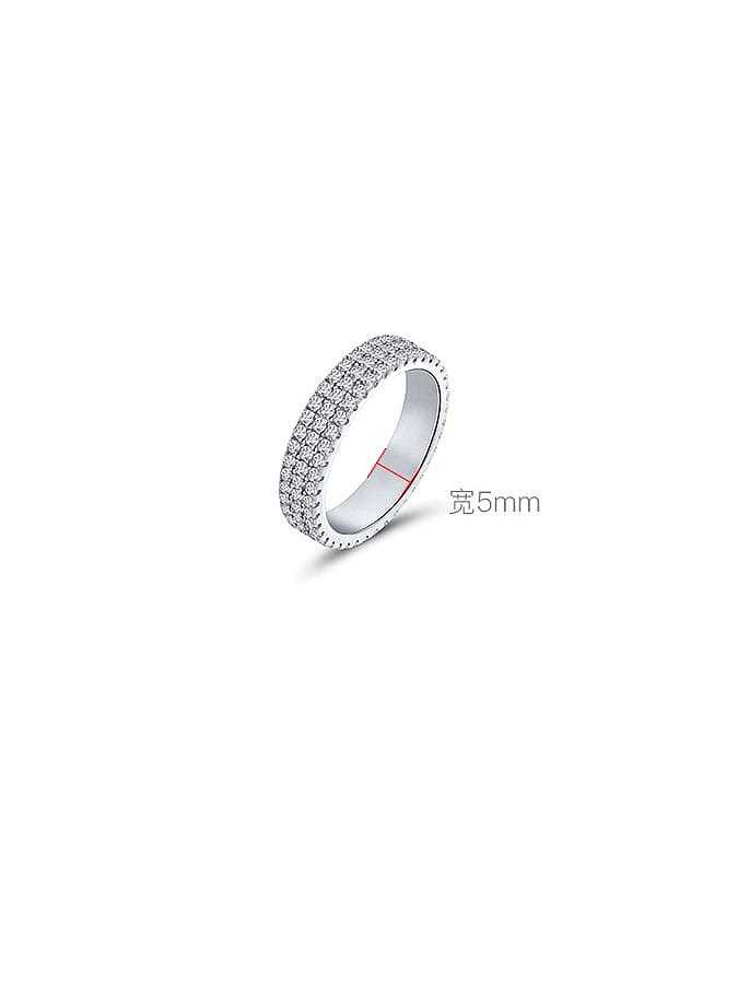 Geometrischer zierlicher Ring aus 925er Sterlingsilber mit hohem Karbondiamanten