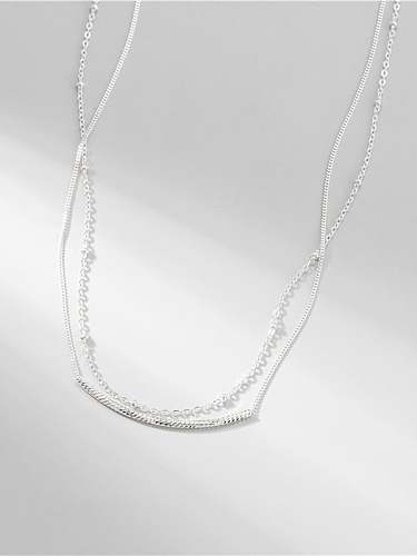 925 Sterling Silver Minimalist Multi Strand Necklace