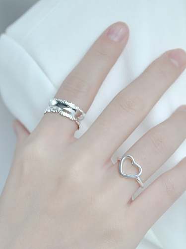 925 Sterling Silber Glatter geometrischer minimalistischer Bandring