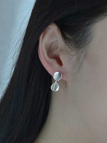 925 Sterling Silver Smotth Round Minimalist Clip Earring