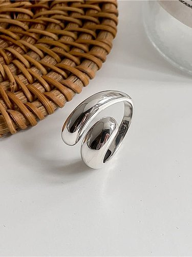 925 Sterling Silver Geometric Trend Ring