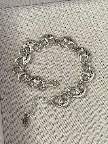 925 Sterling Silver Heart Vintage Bracelet