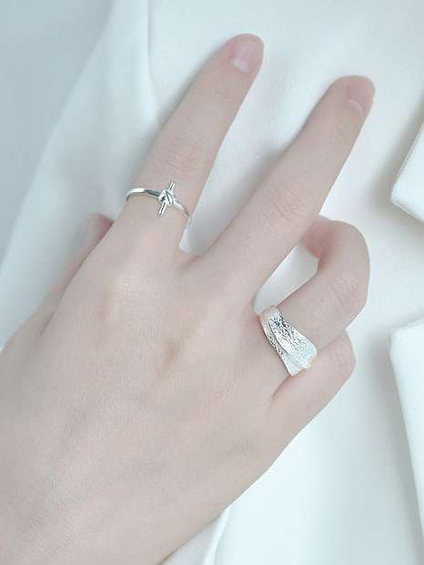 925 Sterling Silver Irregular Minimalist Band Ring