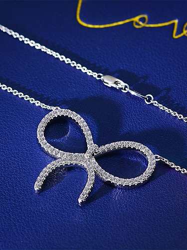 925 Sterling Silver High Carbon Diamond Dainty Necklace