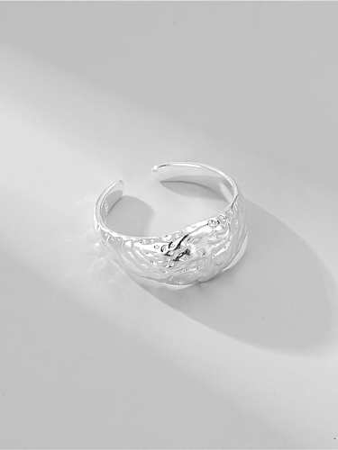 Bague minimaliste irrégulière en argent sterling 925