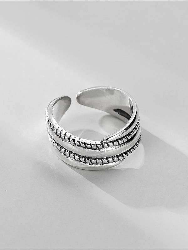 925 Sterling Silver Geometric Vintage Stackable Ring