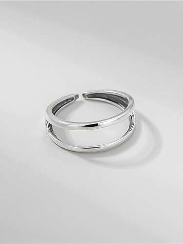 خاتم من الفضة الإسترليني عيار 925 يمكن تكويمه بطبقتين