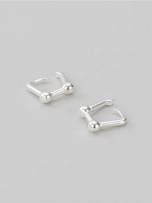 925 Sterling Silver Geometric Minimalist Huggie Earring