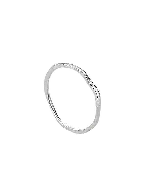 Bague minimaliste ronde en argent sterling 925