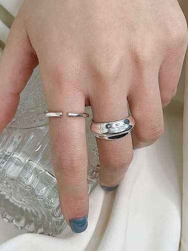 925 Sterling Silver Smooth Geometric Band Ring