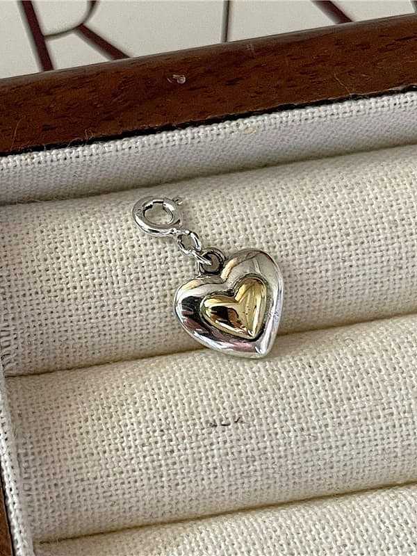 925 Sterling Silver Heart Vintage Pendant