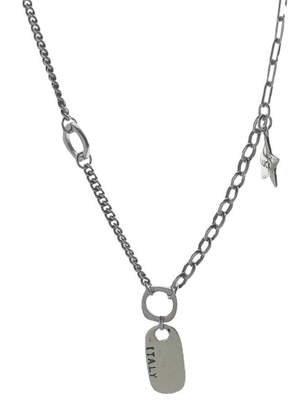 925 Sterling Silver Star Vintage Hollow Chain Necklace