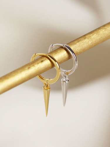 925 Sterling Silver Geometric Trend Huggie Earring