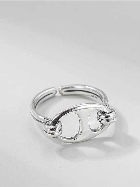 925 Sterling Silver Geometric Minimalist Band Ring