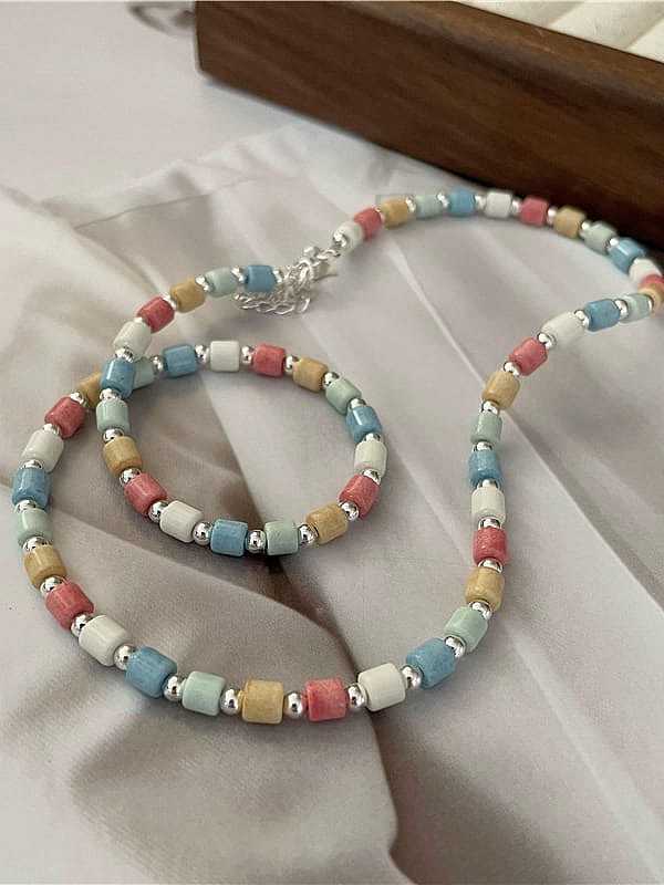 925 Sterling Silver Vintage Beaded Necklace