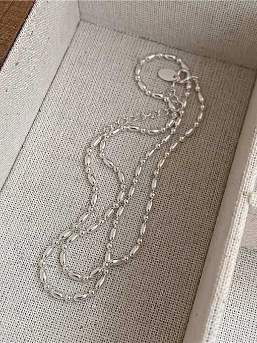 Collier de perles minimaliste en argent sterling 925