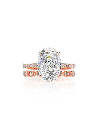 Anel delicado de prata esterlina 925 alto carbono diamante diamante