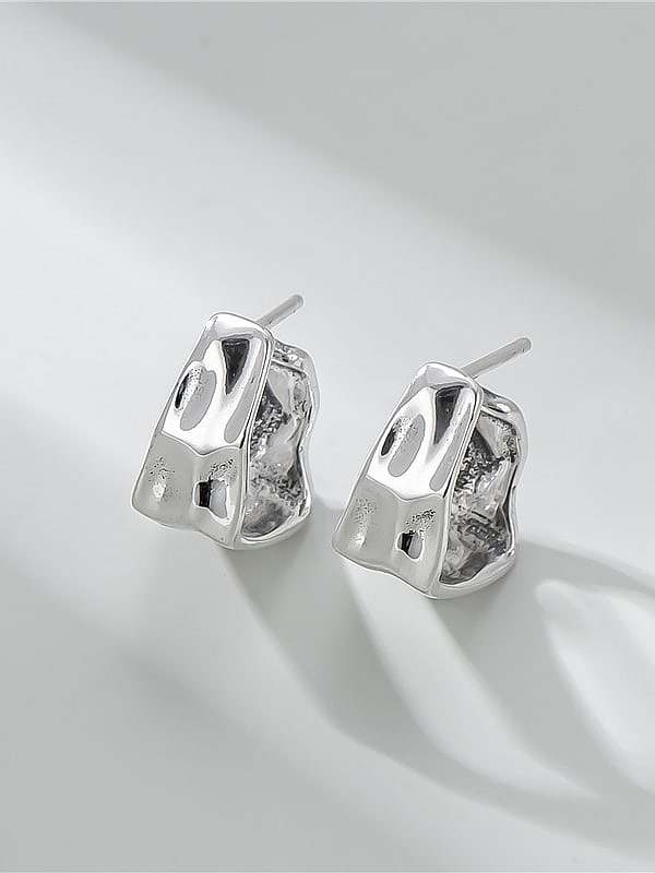 925 Sterling Silver Irregular Geometric Earring