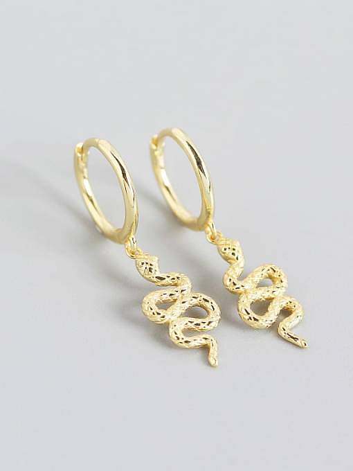 925 Sterling Silver Snake Trend Huggie Earring